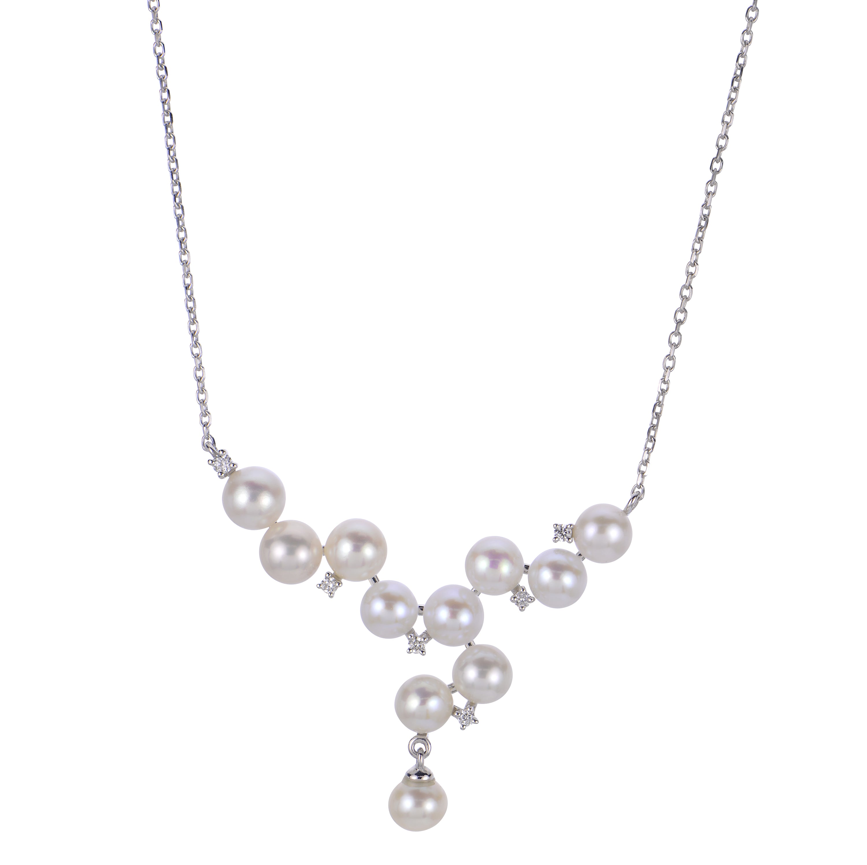 14KT White Gold Freshwater Pearl Necklace