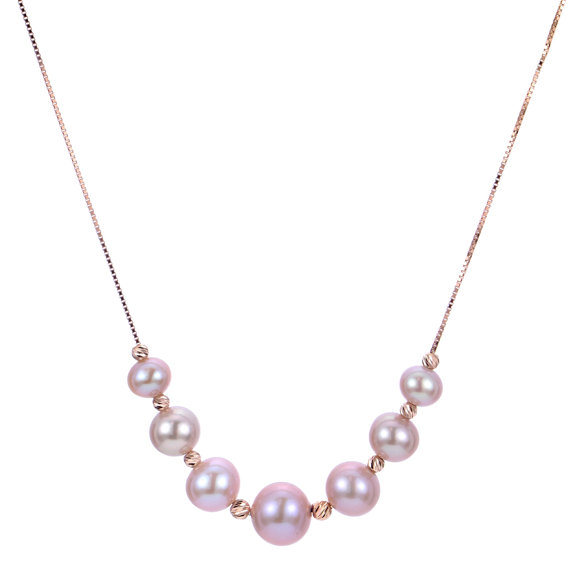 14KT Rose Gold Freshwater Pearl Necklace