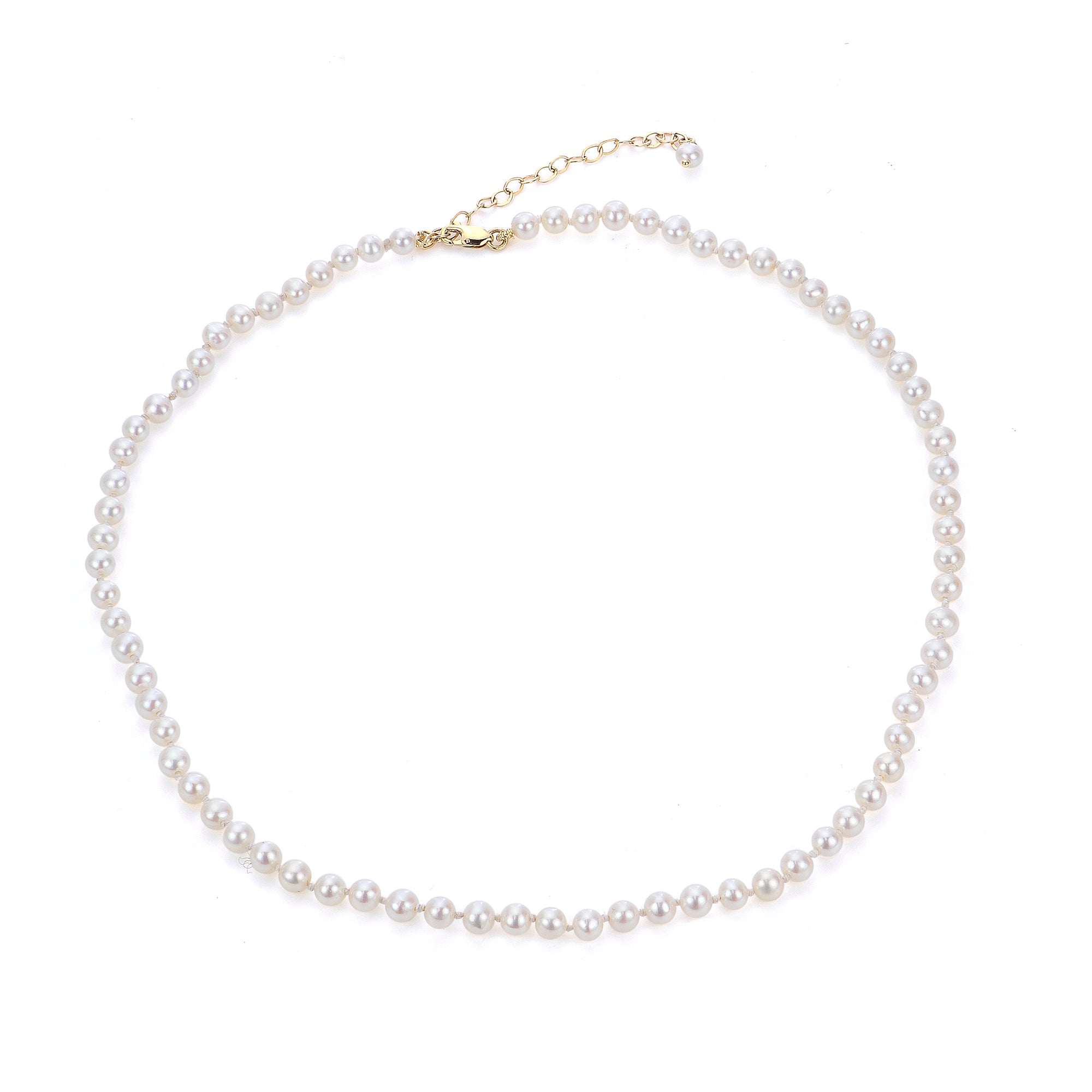 Childrens 14KT Yellow Gold Freshwater Pearl Necklace