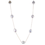 14KT Yellow Gold Freshwater Keshi Pearl Necklace
