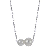 14KT White Gold Freshwater Pearl Necklace