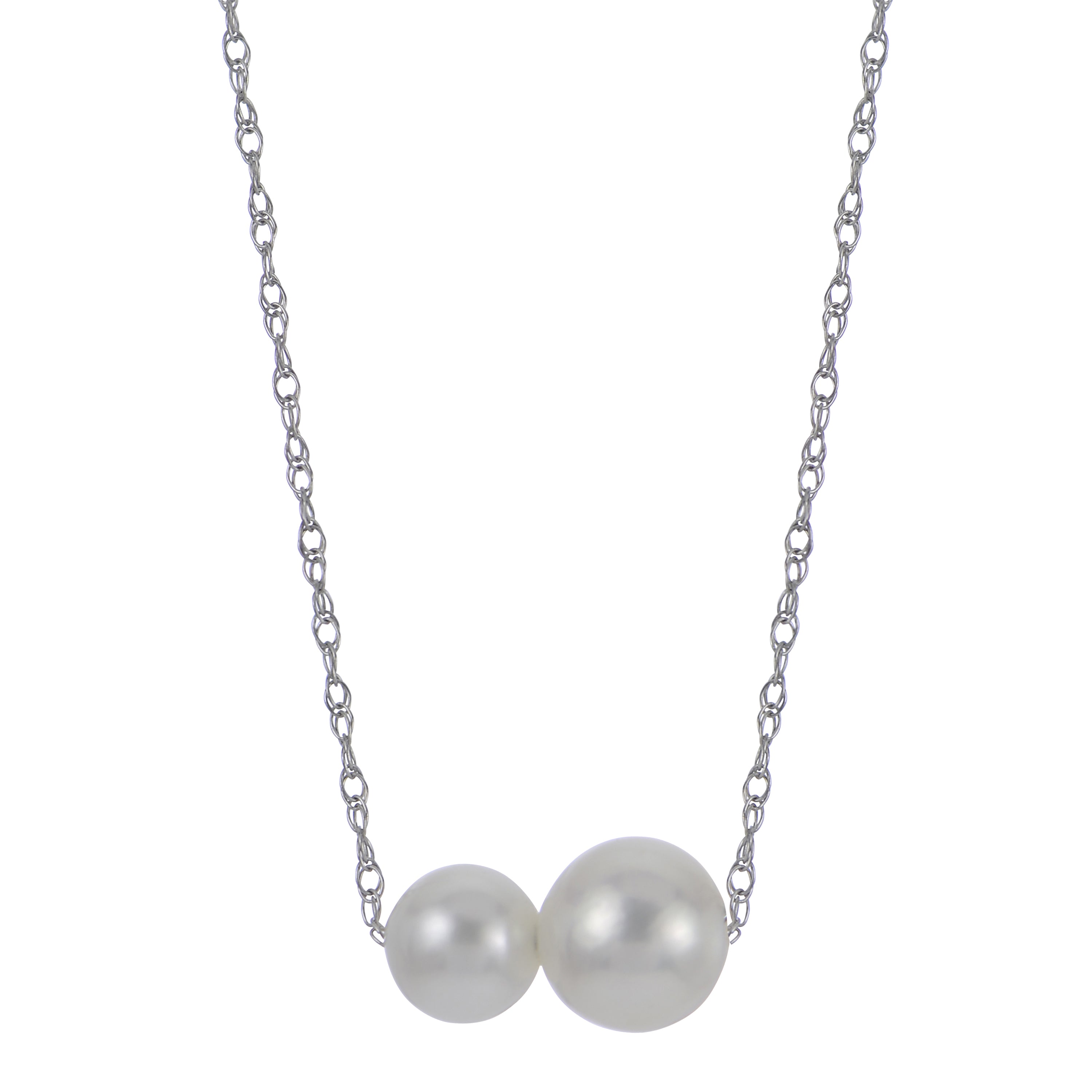 14KT White Gold Freshwater Pearl Necklace