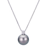 14KT White Gold Tahitian Pearl Necklace