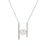 14KT White Gold Freshwater Pearl Necklace
