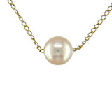 14KT Yellow Gold Akoya Pearl Necklace