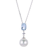 14KT White Gold Freshwater Pearl Pendant