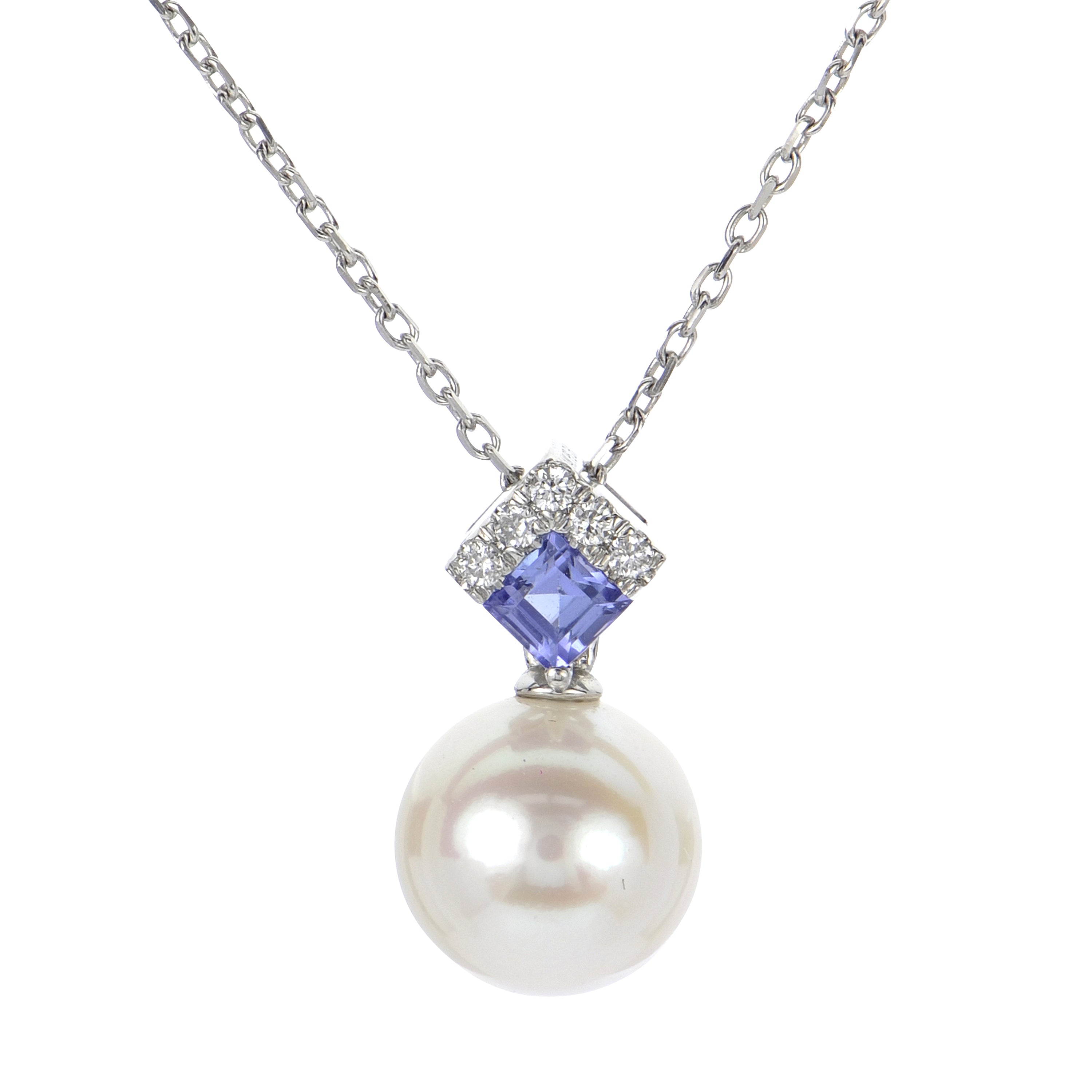 14KT White Gold Freshwater Pearl Pendant