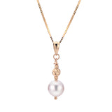 14KT Yellow Gold Akoya Pearl Pendant