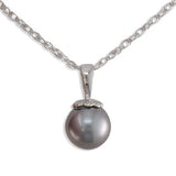 14KT White Gold Akoya Pearl Pendant