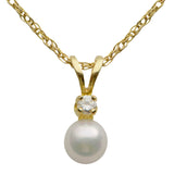 14KT Yellow Gold Akoya Pearl Pendant