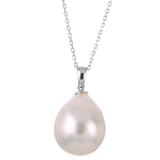 14KT White Gold Freshwater Pearl Pendant