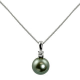 14KT White Gold Tahitian Pearl Pendant