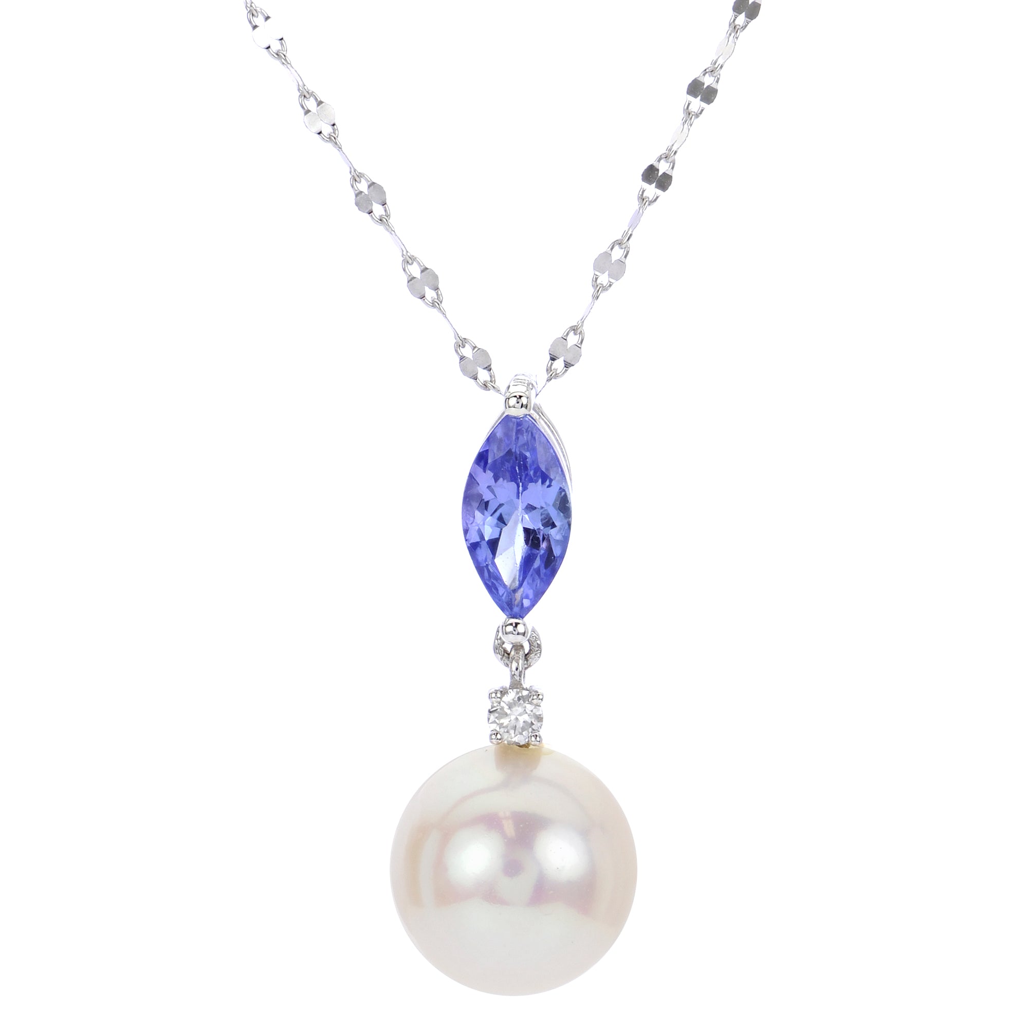 14KT White Gold Freshwater Pearl Pendant
