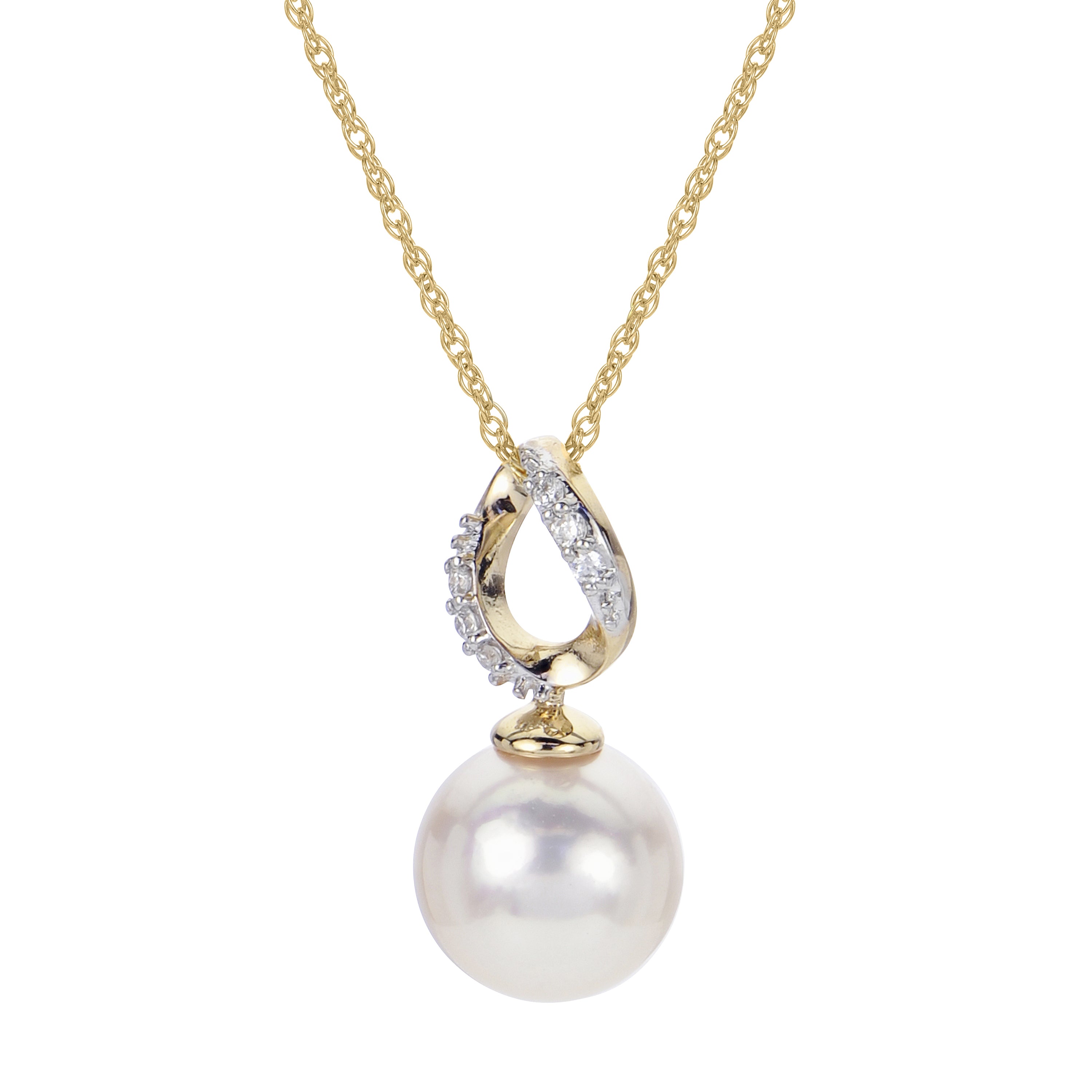 14KT Yellow Gold Akoya Pearl Pendant