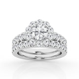 14K White Gold Lab Diamond Celestial Halo Engagement Ring