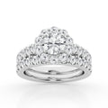 14K White Gold Lab Diamond Celestial Halo Engagement Ring