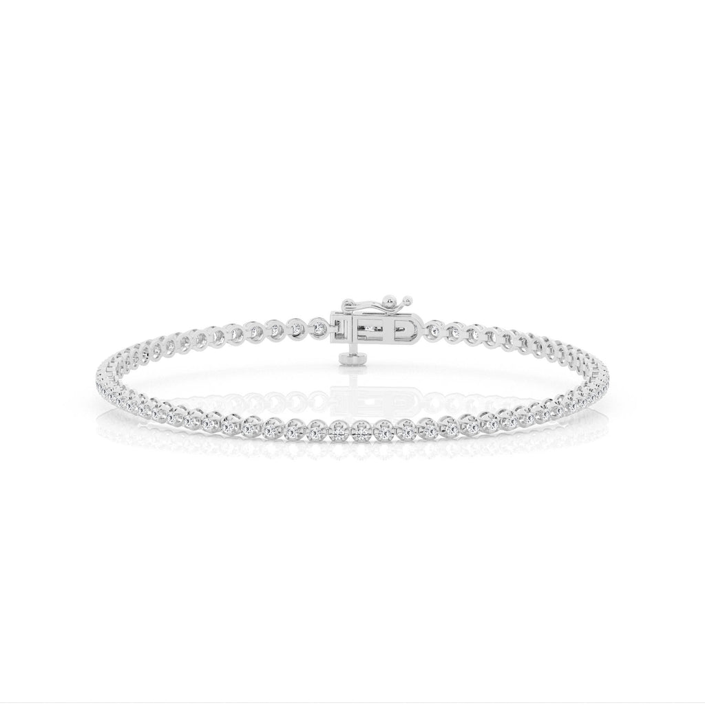 Brilliant 1 CTW Lab Diamond Tennis Bracelet in 14K White Gold