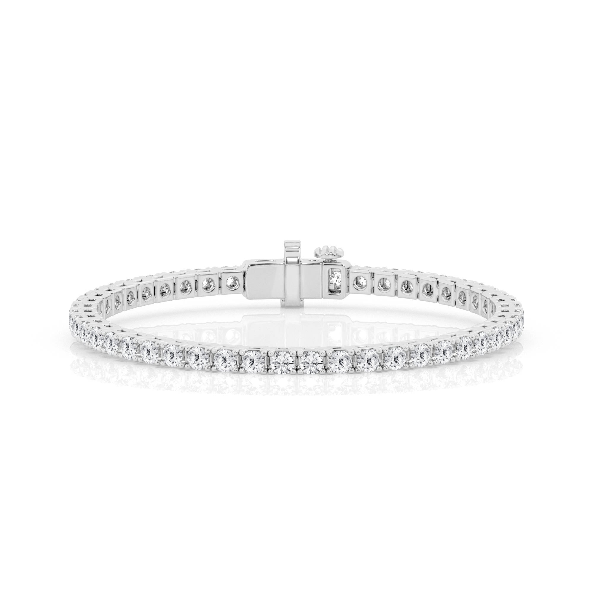 14K White Gold Lab Diamond Tennis Bracelet Brilliance