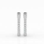 14K White Gold Lab Diamond Hoop Earrings (2.5 cttw)