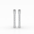 14K White Gold Lab Diamond Hoop Earrings (1.00 cttw)