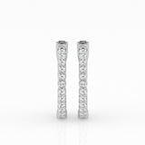 14K White Gold Lab Diamond Round Hoop Earrings (8.00 cttw)