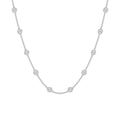 14K Yellow Gold Lab Diamond Stationed Necklace