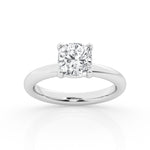 14K White Gold 1.5ct Cushion Lab Diamond Solitaire Ring