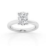 Timeless 3.0 ct Oval Lab Diamond White Gold Ring