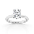 Timeless 1ct Oval Lab Diamond Solitaire Ring in 14K White Gold