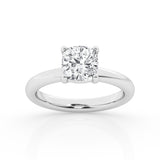 Timeless 1ct Cushion Lab Diamond Solitaire Ring in 14K White Gold