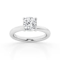 Timeless 1ct Cushion Lab Diamond Solitaire Ring in 14K White Gold