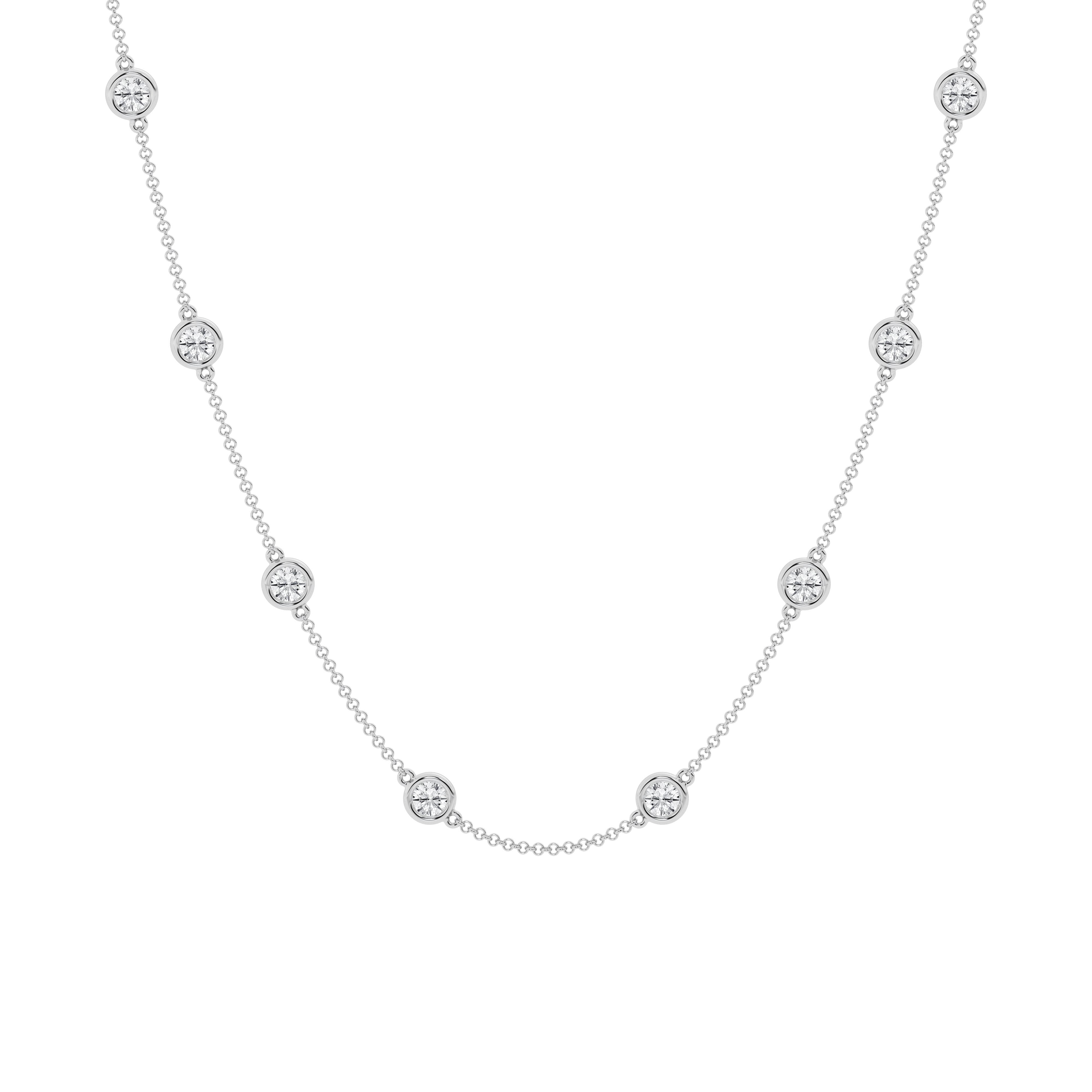 14K Yellow Gold Lab Diamond By The Yard Necklace