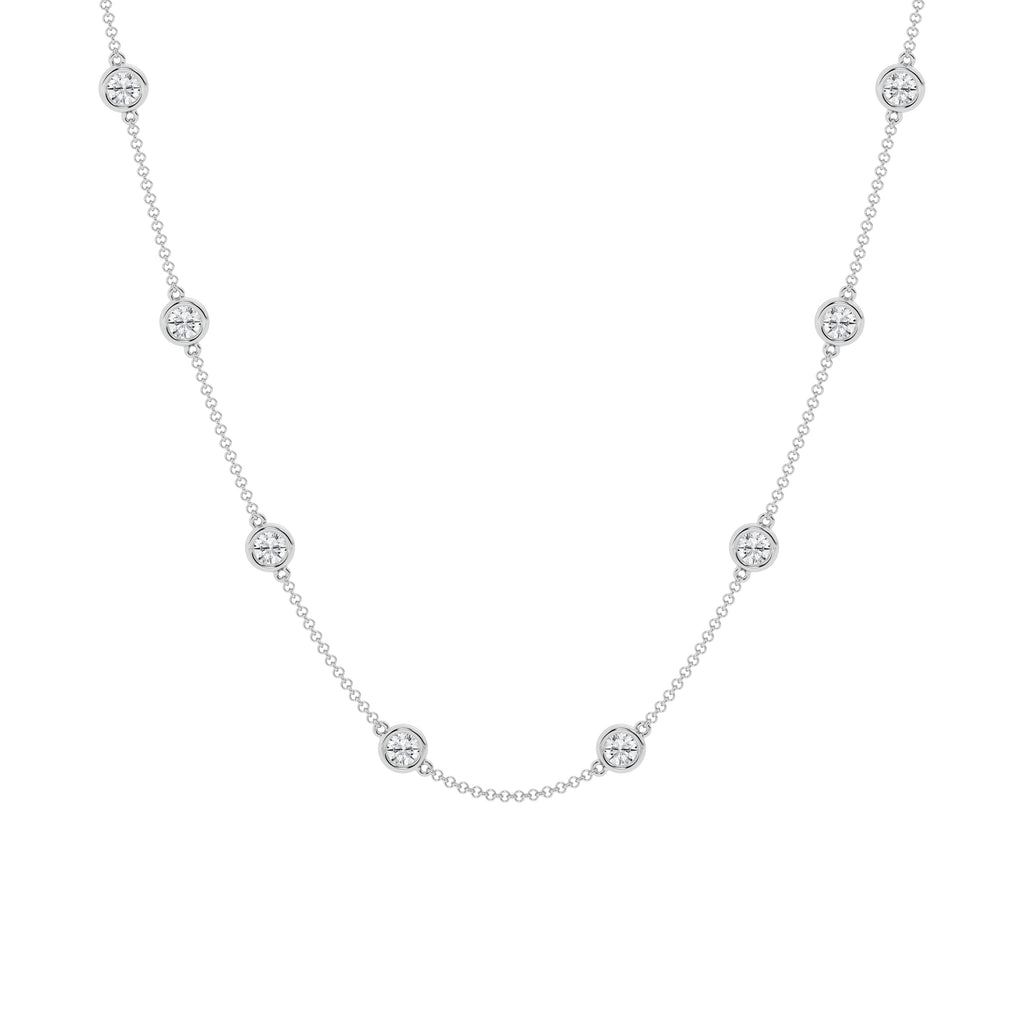14K Yellow Gold Lab Diamond By The Yard Necklace