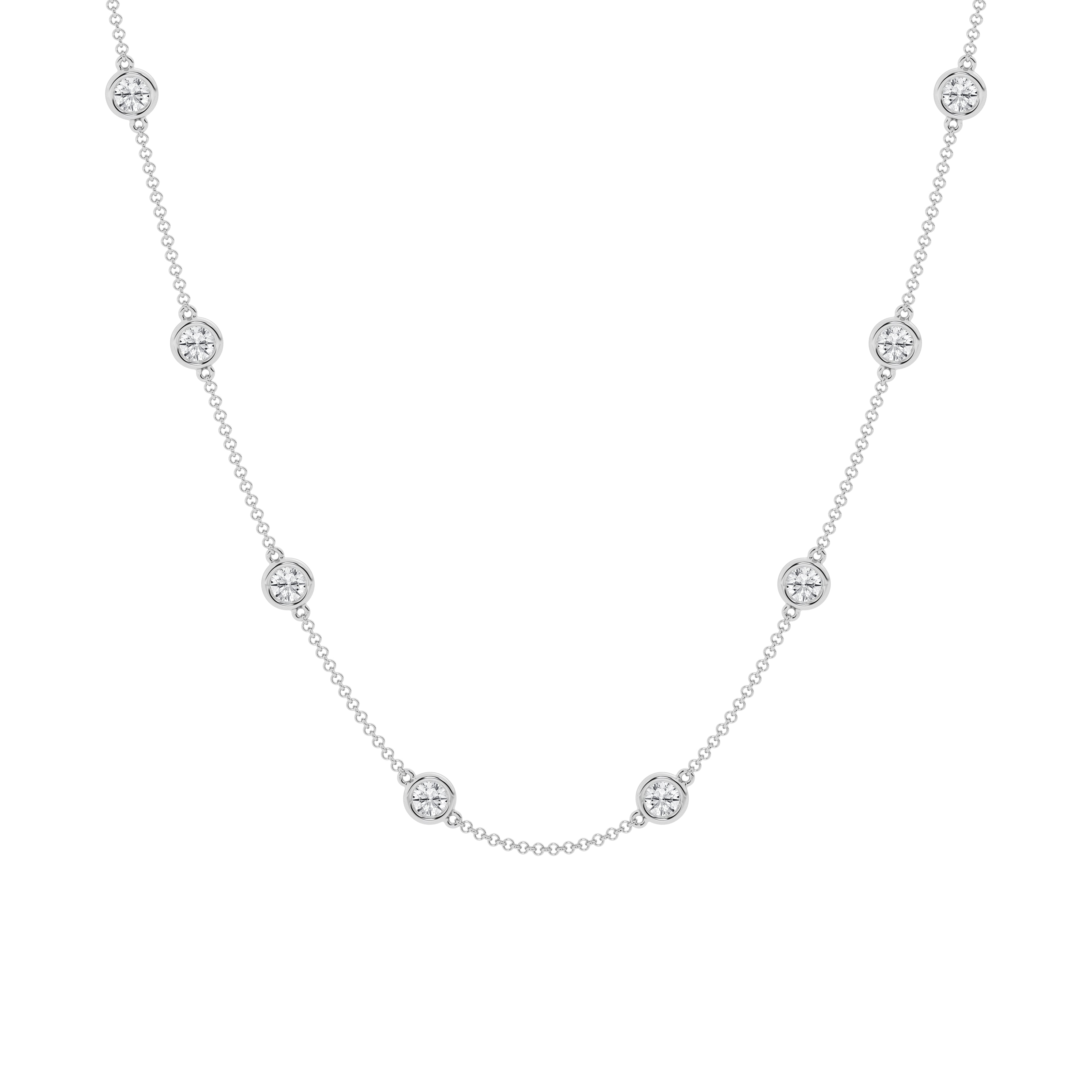 14K Yellow Gold Lab Diamond By The Yard Necklace