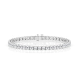 14K White Gold Lab Diamond Round Tennis Bracelet