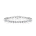 14K White Gold Lab Diamond Round Tennis Bracelet