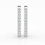14K White Gold Lab Diamond Hoop Earrings (3.00 ctw)