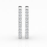 14K White Gold Lab Diamond Hoop Earrings (3.00 ctw)