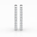 14K White Gold Lab Diamond Hoop Earrings (3.00 ctw)