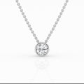 14K White Gold Lab Diamond Solitaire Pendant