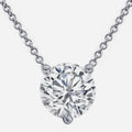 14K White Gold 2ct Lab Diamond Solitaire Pendant