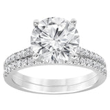 14K White Gold Lab Diamond Halo Engagement Ring