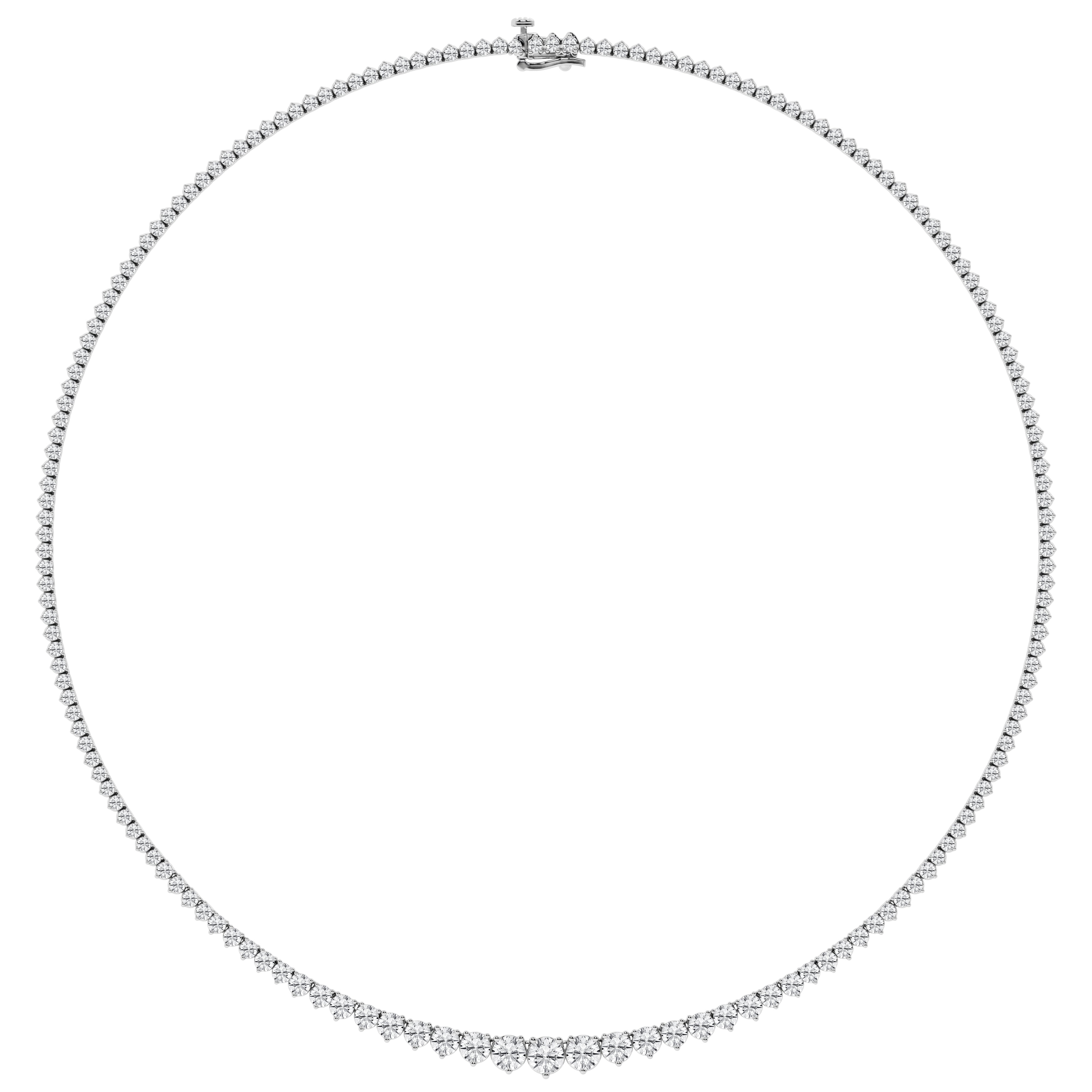 14K White Gold Lab Diamond Rivera Pendant Necklace