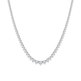 15 Carat Lab Diamond Rivera Necklace in 14K White Gold