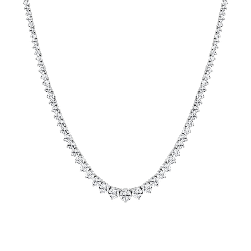 15 Carat Lab Diamond Rivera Necklace in 14K White Gold