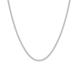 14K White Gold 7ct Lab Diamond Tennis Necklace
