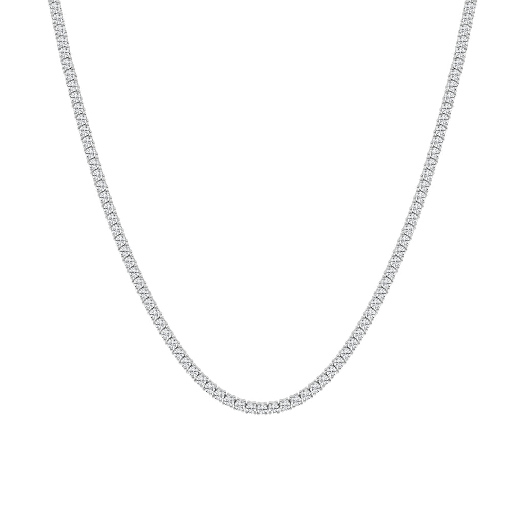 14K White Gold 10ct Lab Diamond Tennis Necklace