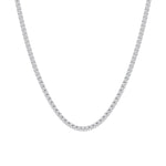 15 CT Lab Diamond Tennis Necklace in 14K White Gold