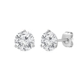 14K White Gold 2ct Lab Diamond Martini Stud Earrings