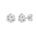 14K White Gold Lab Diamond Round Martini Stud Earrings